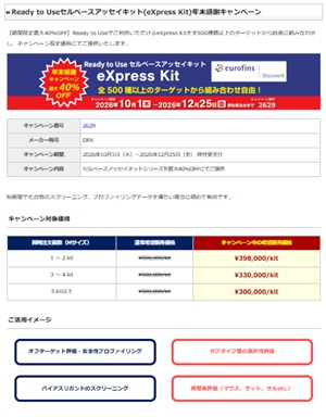 【コスモ・バイオ】Ready to Useセルベースアッセイキット年末感謝キャンペーン